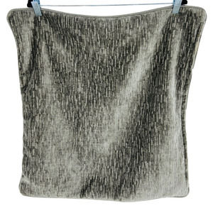 NWT Brass Collective Slate Gray Chenille Throw Pillow Case 22"x22"